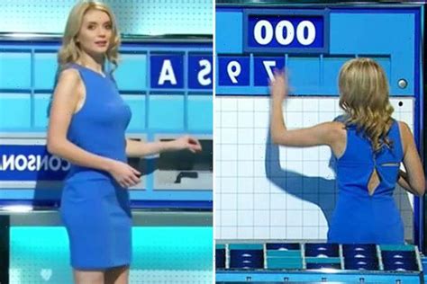 rachel riley left red faced as her dress bursts open on countdown