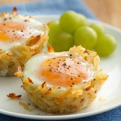 1 box (5.2 oz) betty crocker™ seasoned skillets® hash brown potatoes hot water, salt and margarine called for on potato box 1/4 cup bac~os® bacon flavor bits or chips, if desired 12 eggs Hash brown Egg Nests 1 box (5.2 oz) Betty Crocker ...