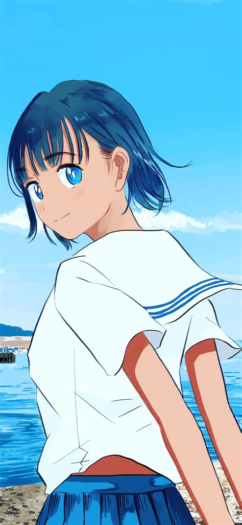 Summertime Render Sky Hair Mio Kofune Girl Anime Schoolgirl Hd Phone Wallpaper Pxfuel