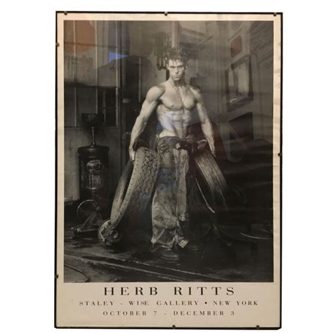 Fred With Tires Poster By Herb Ritts 1987 New York October Herb