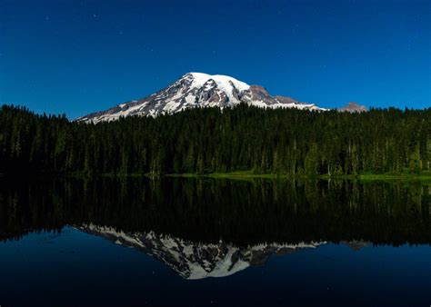 Moonrise Moonset And Mars Photos Hit The High Points At Mount Rainier