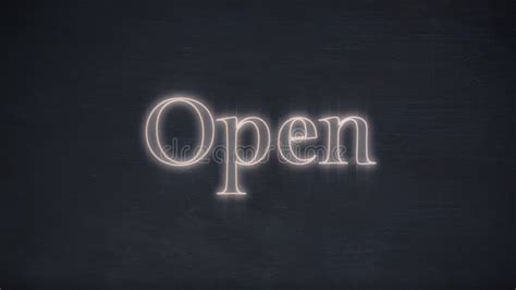 We`re Open Neon Sign Background Seamless Looping Stock Footage Video
