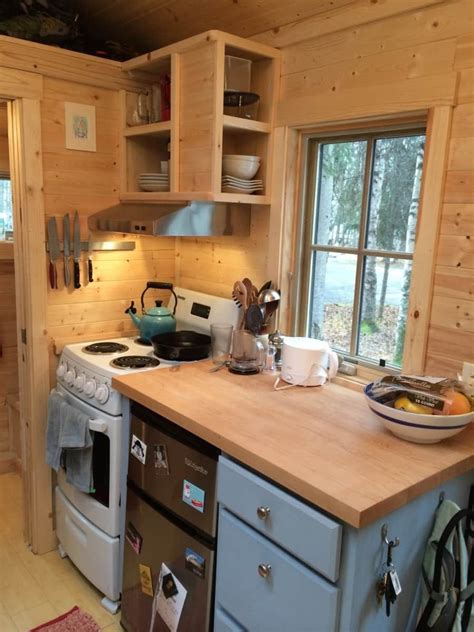 Outside, you'll notice a rectangular structure with a bright orange panel and periwinkle blue door. Used Tumbleweed Tiny House for Sale - Tiny House for Sale ...