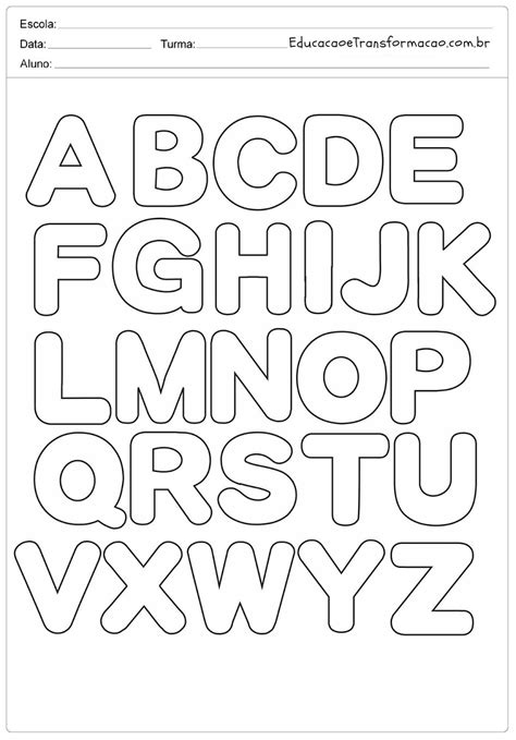 Letras do alfabeto Origem do Abecedário e moldes para imprimir