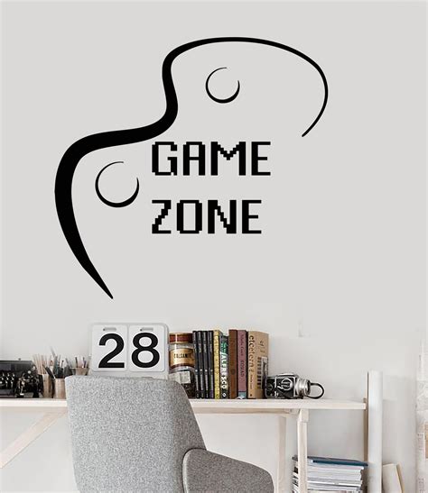 Wall Decal Game Zone Joystick Video Game Play Room Vinyl Stickers