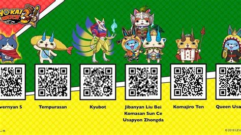 consigue yokais especiales con estos códigos qr de yo kai watch 3 vandal