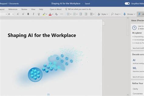 Word Integrates Microsofts Ideas To Improve Your Writing With Ai