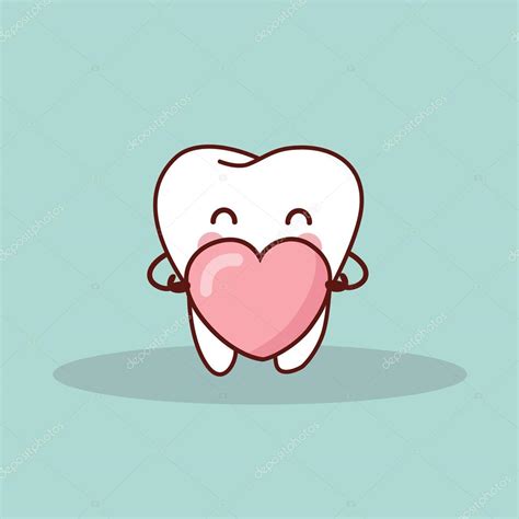 Cute Cartoon Tooth With Love — Stock Vector © Etoileark