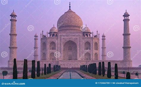 Taj Mahal Is An Ivory White Marble Mausoleum On Yamuna River In The