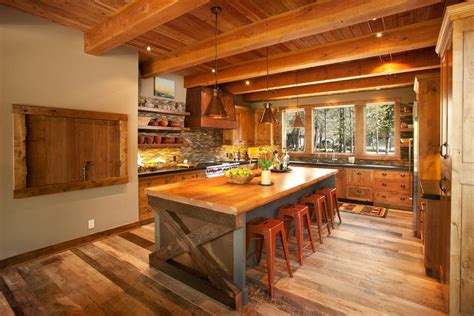 Home furniture and home accessories including bed headboards, daybeds, kitchen islands, candle wall sconces, chair cushions, chandelier lamp shades, wooden bar stools, dining room tables and home office furniture. Log Cabin Kitchen Ideas Island | Rustic kitchen island ...