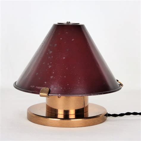 Dome Table Lamp Lacquered And Copper Metal 1940s Design Market