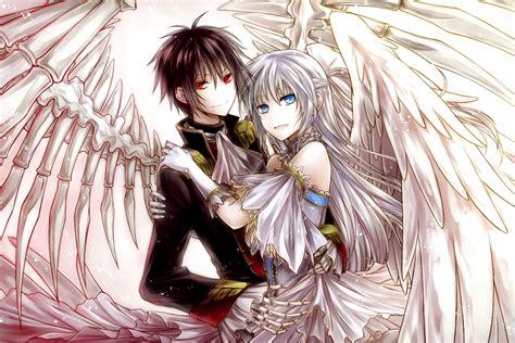 Anime Angel And Demon Love Tumblr Wallpaper Cute Anime Wallpaper Love