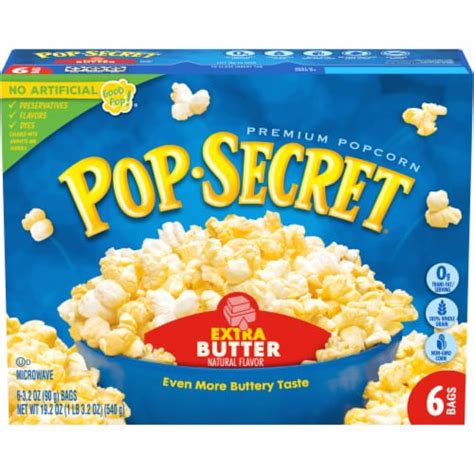 Pop Secret Extra Butter Microwave Popcorn 6 Ct 32 Oz Kroger