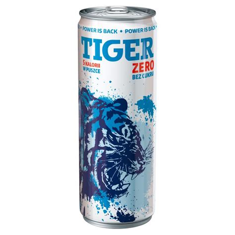 Tiger Zero Gazowany Napój Energetyzujący Bez Cukru 250 Ml Delikatesy
