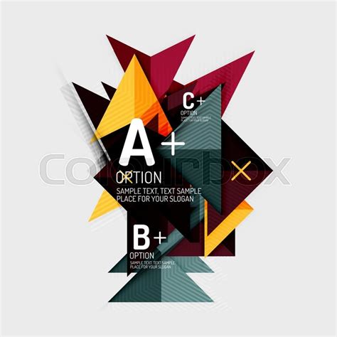 Paper Style Abstract Geometric Shapes With Infographic Options