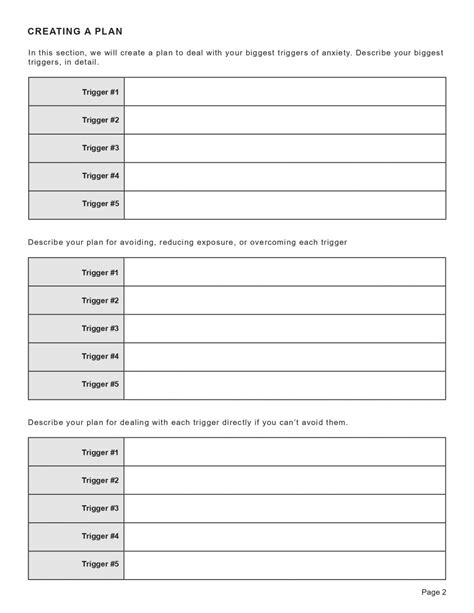 Anxiety Triggers Worksheet Editable Fillable Printable Pdf Therapybypro