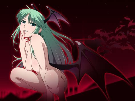 Rule 34 Bat Bat Wings Breasts Capcom Darkstalkers Demon Girl Green