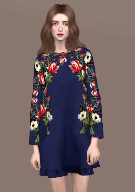 Sims 4 Ccs The Best Lynn Dress By Spectacledchic Sims4 Sims 4