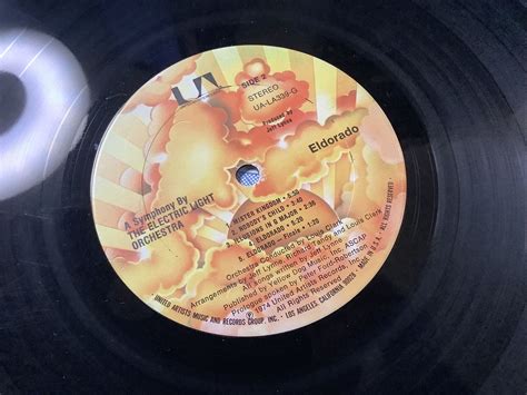 Vintage Electric Light Orchestra Eldorado Lp Vinyl United Artists Ua