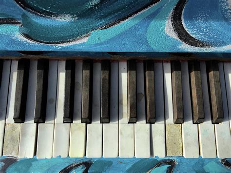 Artistic Painted Blue Piano Keys Photograph By Tammy Kelly
