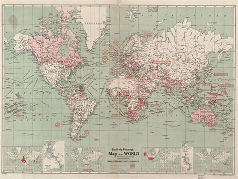 Vintage Map Of The World 1918 By Cartographyassociates Vintage Map