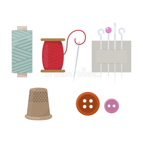 Accessories For Needlework Stock Vector Illustration Of Needlework