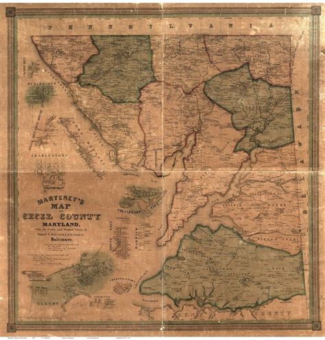 Find Your House 150 Years Ago This Maryland County Wall Map By Simon