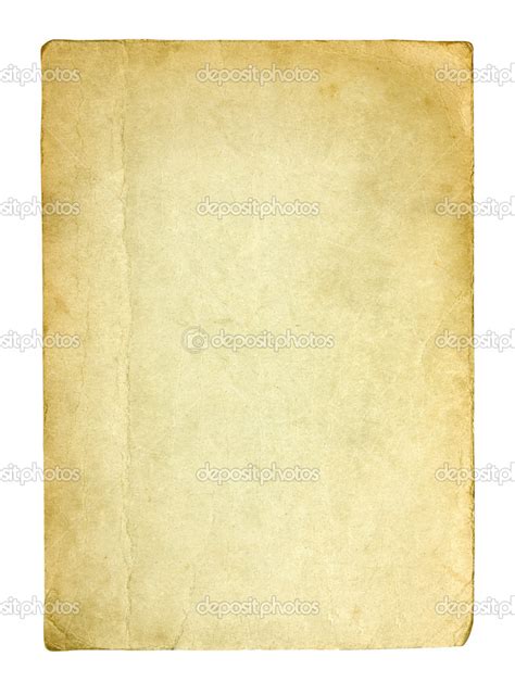 Old And Dirty Sheet Of Paper With Clipping Path — Stock Photo © Sqback