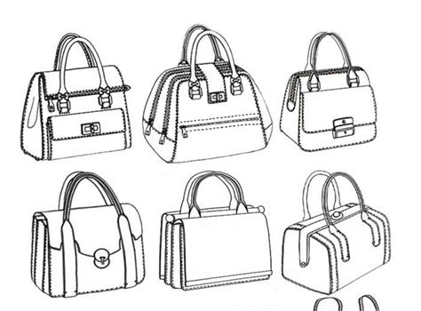 how to draw a purse or handbag step by step