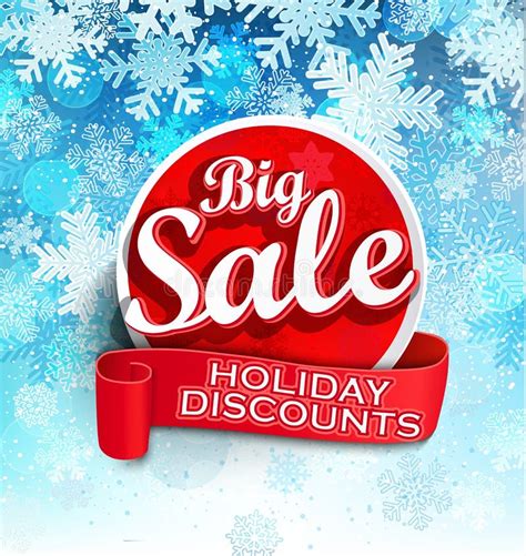 Big Sale Holiday Discount Sticker Stock Vector Illustration Of