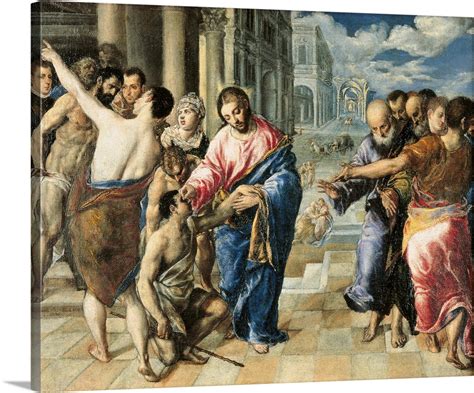 Christ Healing The Blind By El Greco C 1573 National Gallery Parma