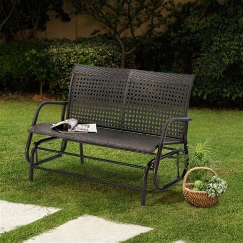 There are so many unique and wonderful items we could fill our entire showroom with this group. Sunjoy 48 in. Steel with Wicker Seat Glider | Outdoor ...