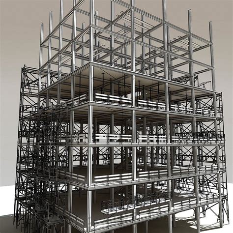 70 Awesome Steel Building 3d Model Free Mockup