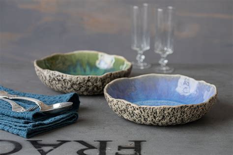 Set Of 2 Pasta Bowls Serving Bowls Organic Ceramics Handmade Etsy In 2020 Handmade Pottery