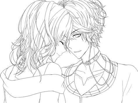 Diabolik Lovers Ayato Sakamaki Sketch Coloring Page