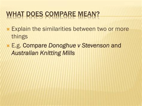 Comparison Meaning