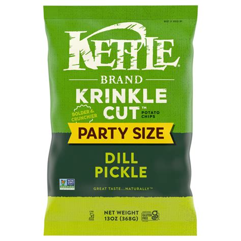 Save On Kettle Brand Krinkle Cut Potato Chips Dill Pickle Party Size