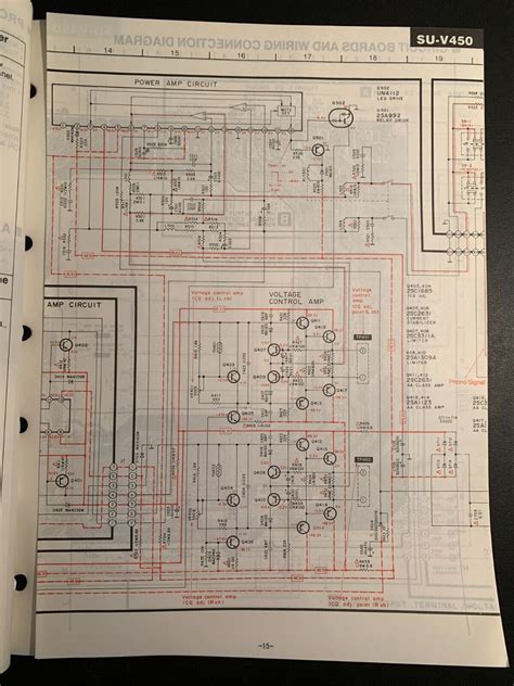 technics su v450 stereo integrated amplifier original service manual 1988 ebay