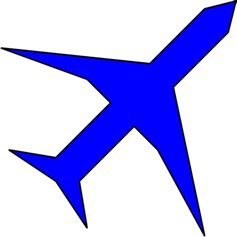 Abstract Blue Silhouette Of Plane Free Image Download