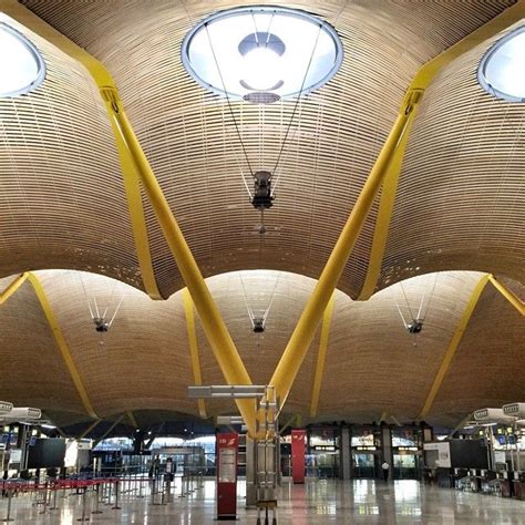 Barajas Airport Madrid Air Terminal Building Spain Designed By