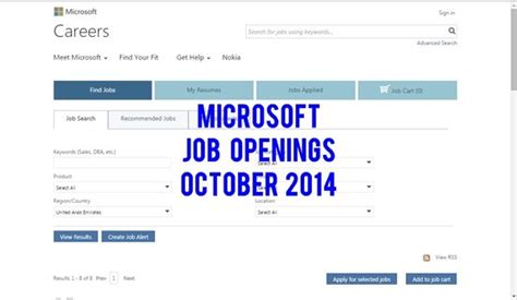 Microsoft UAE Multiple Job Vacancies October 2014 | Dubai OFW