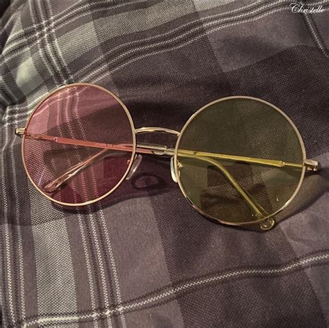 Spamton G Spamton Glasses Pink And Yellow Circle Glasses Etsy