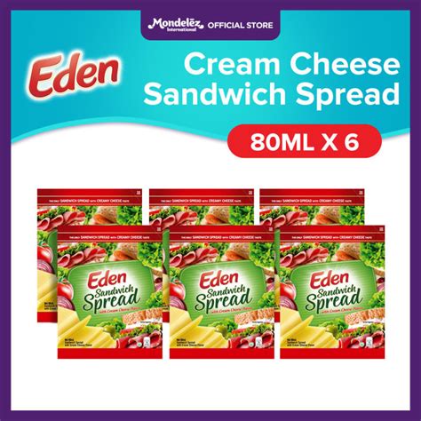 Eden Sandwich Spread Pouch Cream Cheese Flavor Ml Rich Creamy
