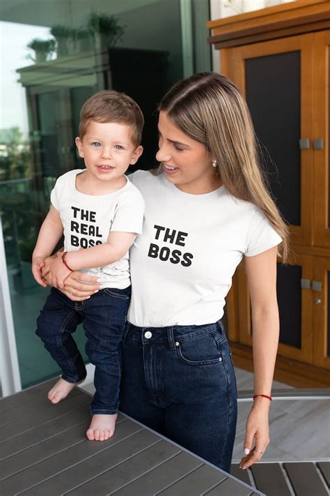the boss mommy and me shirts mothers day matching shirts etsy