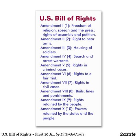 Amendment Worksheet Bill Of Rights 1 10