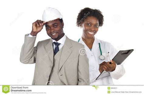 Couple Of African Workers Stock Image Image Of African 8802611