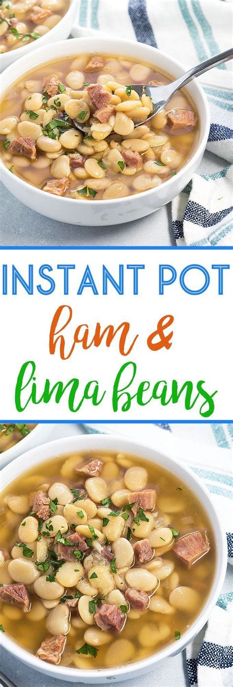 · cook on high 5 . Instant Pot Lima Beans and Ham | Recipe | Instant pot ...