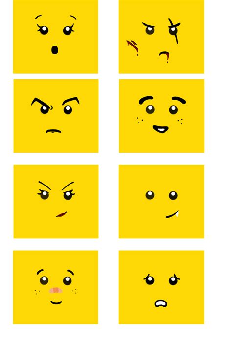 Lego Minifigure Faces Clip Art Library