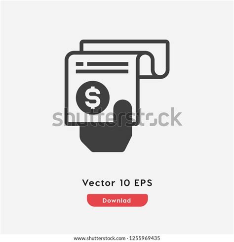 Pay Bills Icon Vector Linear Style Stock Vector Royalty Free 1255969435