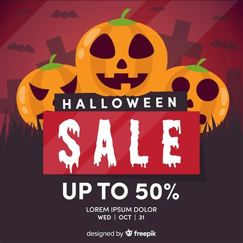 Free Vector Halloween Sales Background